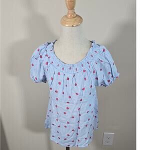 Love Glam Girl Colette Cap Short Sleeve Top Girls Size M